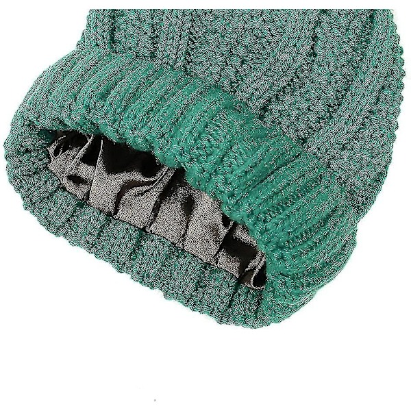 Talvinen pipo naisille, paksu fleece-tekoturkispompom-pipo