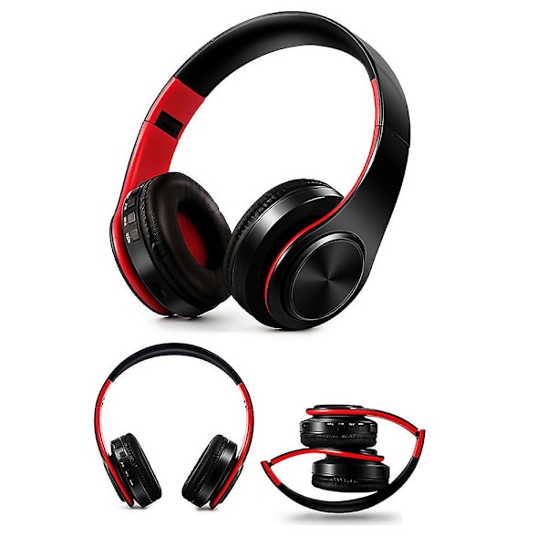 Bluetooth-hovedtelefoner over ear Hi-Fi stereo trådløst headset med mikrofon