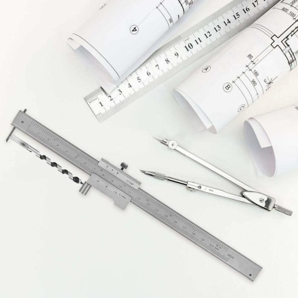Vernierok, 0-200mm rostfritt stål nockok för mätning och spårning av olika typer