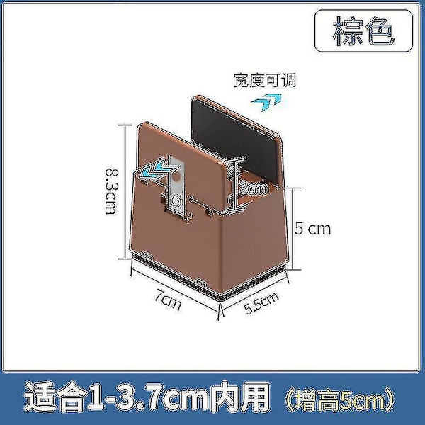 4x Seng Møbel Risere 5/10cm Heavy Duty Justerbar Skrivebord Lifte Ben Forlængelse-jie