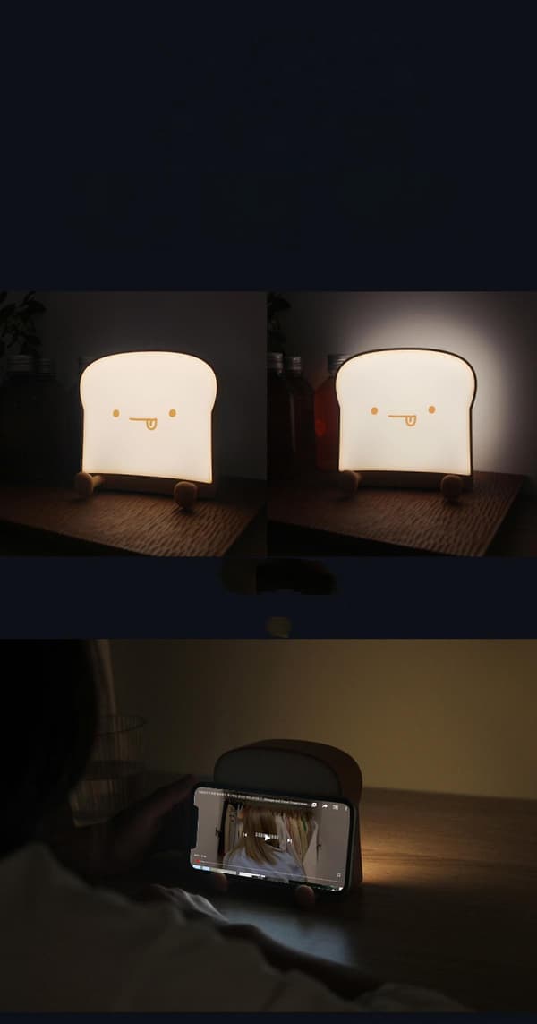 LED natlys, toast natlys, genopladeligt natlys
