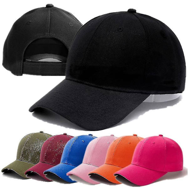 1 stk. Unisex kasket - Casual almindelig akryl baseball kasket justerbar snapback hatte til kvinder mænd hip hop kasket street dad hat engros (Army Green)