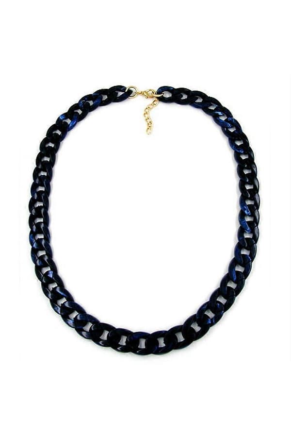 Halsband Pansarlänk Blå 60cm - Gl05856