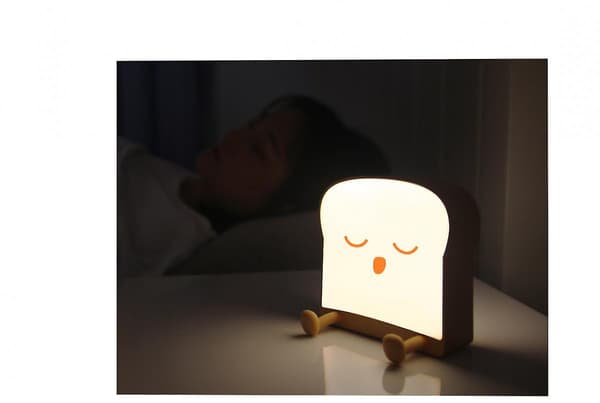 LED natlys, toast natlys, genopladeligt natlys
