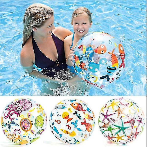 3 st Strandboll Leksak Vattenleksak Uppblåsbar Boll Sommar Utomhusaktivitet
