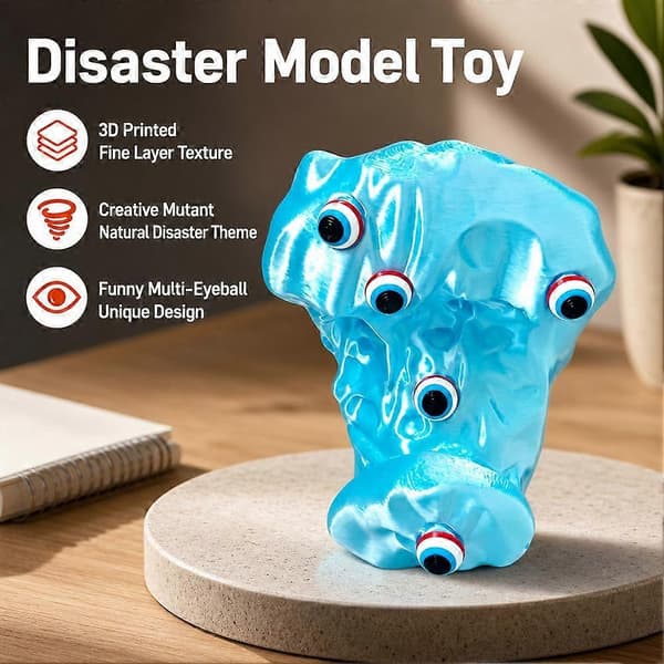 Tornado-figur - 3D-printet skrivebordsdekor med naturkatastrofe-tema for samlere og utstillinger B