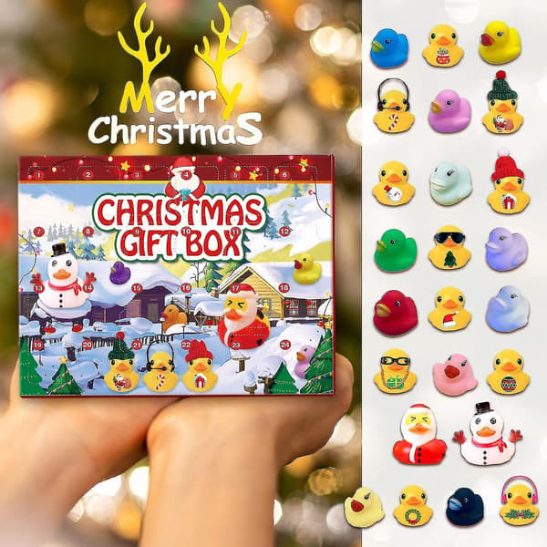 2023 Julekalender Blind Box Gave 24 Gitter Gummiande -c79