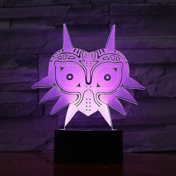 Ny, lämplig 3d Led Legend Of Zelda uggla nattlampa färgglada barn sovrum Anime bordslampa