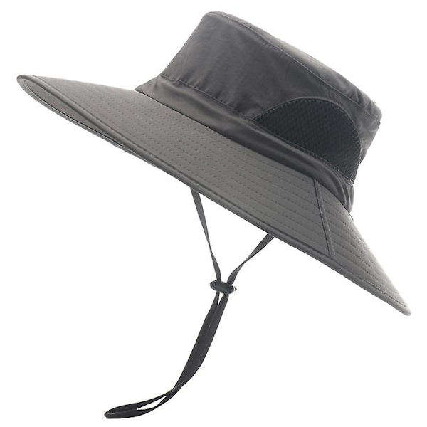 Dww - Sommar solhatt för män och kvinnor, anti-UV, utomhus, vandringshatt, hopfällbar, vattentät för safari, resor, trädgårdsmästare