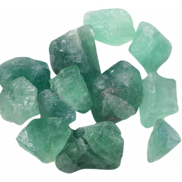 100 g Grøn Fluorit Krystal Naturlige Ru Sten Aromaterapi Røgelse Sten Ornamenter til boligindretning Wicca Reiki Healing Crystals