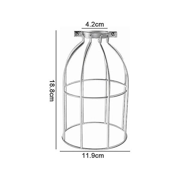 Jernkunst lite fuglebur lampeskjerm, R jernkunst bordlampe lampeskjerm (nikkel)