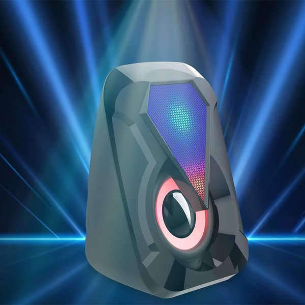 Udsalg 1053 Højttaler RGB Farvelys Subwoofer Boks Skrivebordslyd Skrivebord