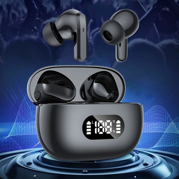 Intelligent 5.3 Bluetooth-hörlurar, digital intelligent kontroll Bluetooth, trådlösa Bluetooth-hörlurar, hopfällbara sportstereo Bluetooth-hörlurar