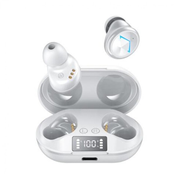 C6 Tws Langattomat Bluetooth V5.0 Kuulokkeet 9d Stereo Kosketusohjaus Melunsuojaus Urheilu Vedenpitävät Kuulokkeet Led-valolla Ja Kaksoismikrofonilla Kuulokemikrofoni (valkoinen)