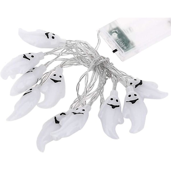 Halloween ljusslinga 10 fot 20 LED för Halloween dekorationer utomhus inomhus spöke