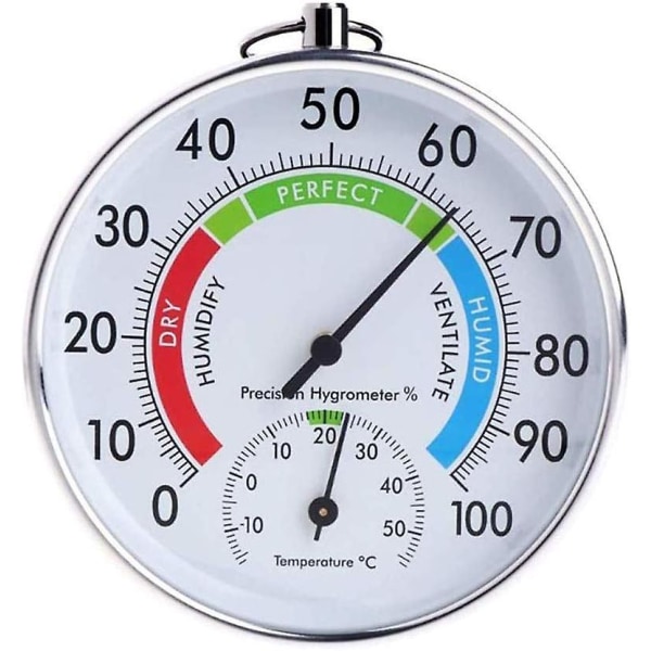 Inomhus utomhus rund form termometer Temperatur Trädgård Hygrometer Tester Bekvämt väder Fuktighetsmätare
