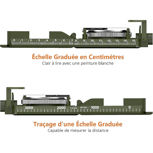 Dww-Professionell militär vandringskompass med klinometer Metall sikte kompass navigationskompass med bärväska för camping vandring