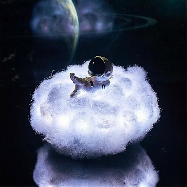 Rom astronaut LED nattlys 3D regnbue skylampe barn fargerik gave