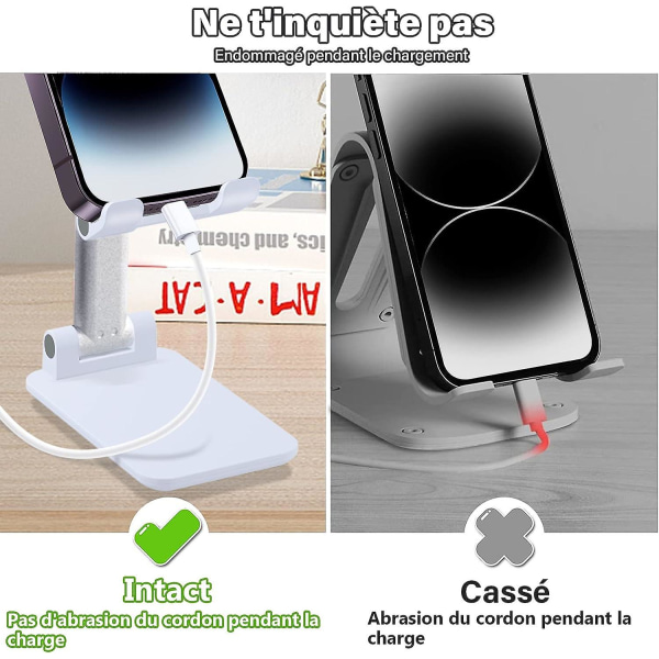 1 bit (svart) telefonhållare, hopfällbart tablettställ Bordstelefonhållare Kompatibel med Samsung Ipad Mini Iphone Alla