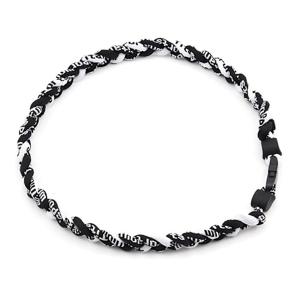Titanium Ionisk Flettet Sports Halskæde til Baseball / Softball / Fodbold (Sort)（Sort）