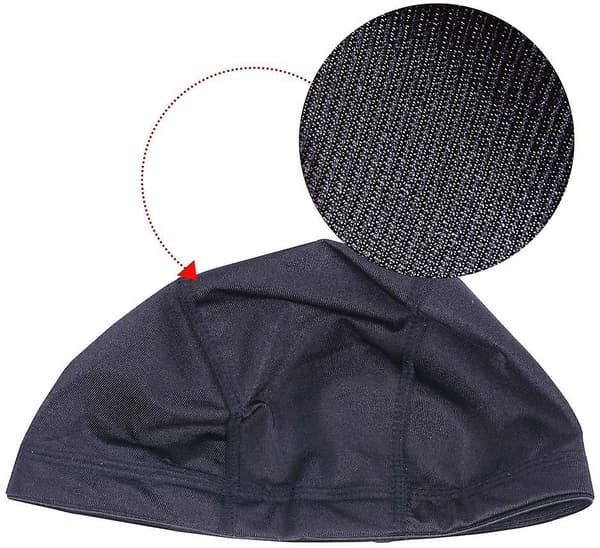5 stk/pakke Svart Dome Cap For Making Wigs Stretchable Hairnets Med Bred Elastisk