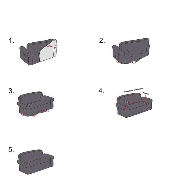 Stretch sofaovertrekk 2-seters sofaoverkast sofaovertrekk elastisk for sofa med armlener
