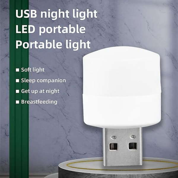 4 stk. USB-tastaturlys 5V LED-natlamper til Powerbank-computer-laptop-notebook-desktop-bogarbejdsbelysning