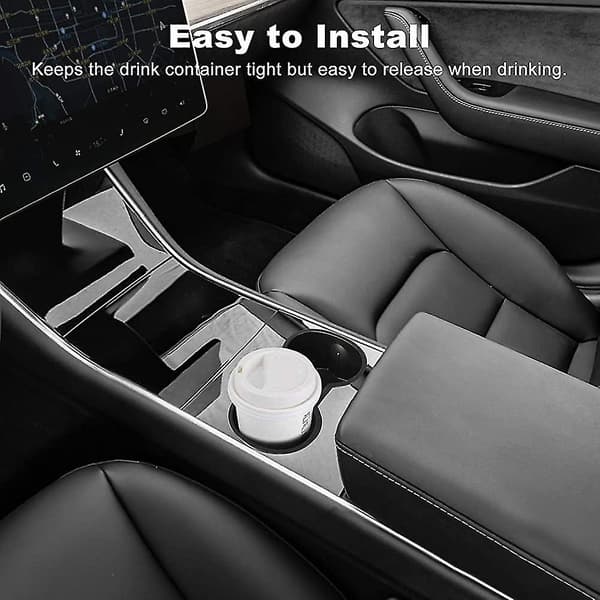 Silikonkoppholder for midtkonsoll til Tesla Model 3 Model Y. Gave til vannflaskeholder