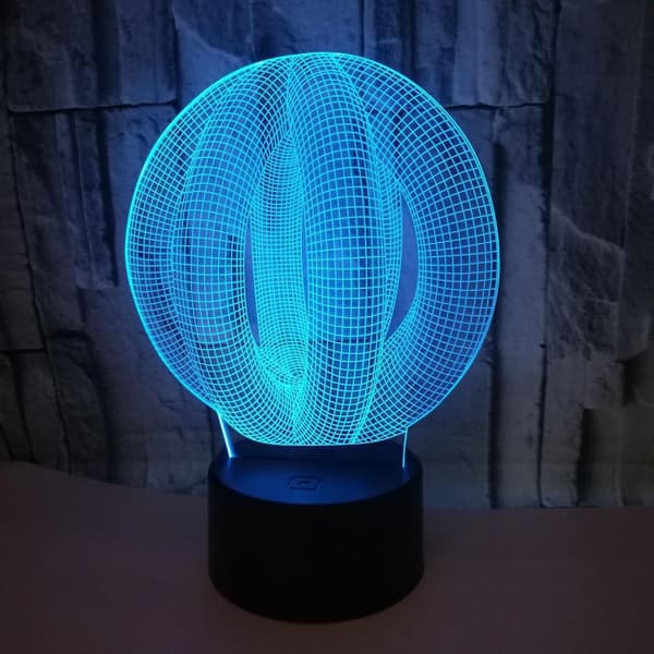 3D Abstrakt Nattlys LED-lys Optisk Illusjon