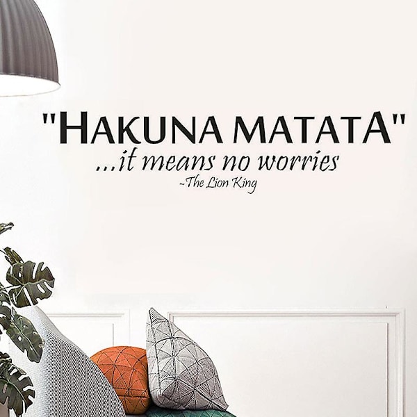 Dww-Hakuna Matata makuuhuone xuanguan kodin sisustus seinätarrat