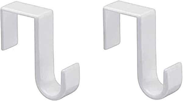 2-pack överdörrskrok, vit, W, 2-pack