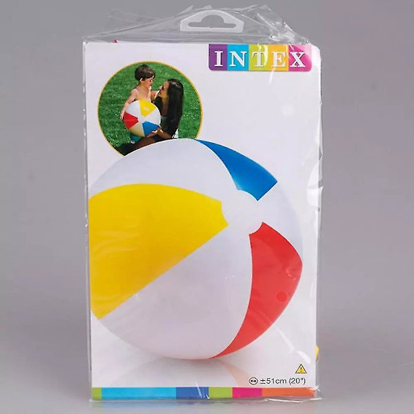 Oppblåsbar strandball for barn, badeball, vannball i plast, vannspill for barn (51 cm)