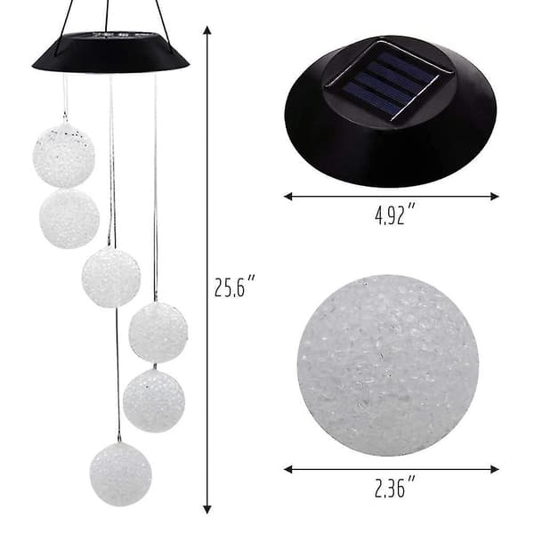 Vindspil Solcellehavelampe Havebelysning Solcellelampedekoration