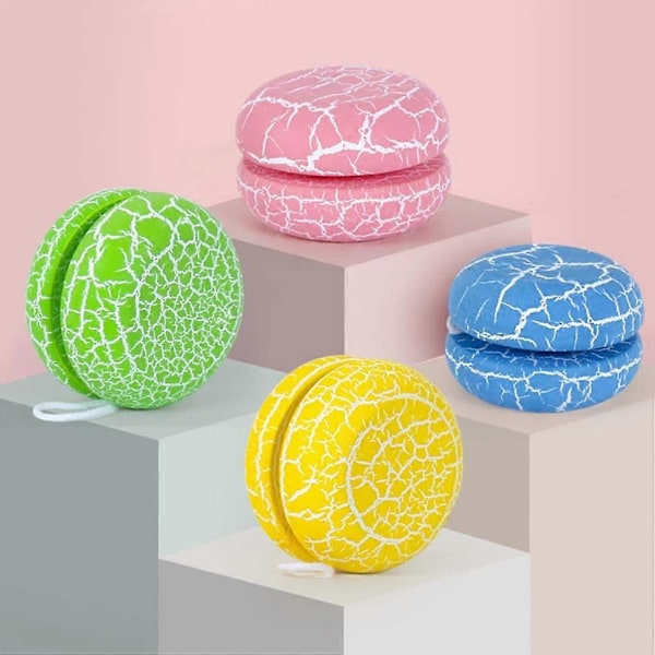 Trä-YoYo Responsiv Loop YoYo Leksaker för Barn YoYos Trådstyrning för Småbarn Barn Jul Födelsedag Karneval Party Favoriter Priser Rosa
