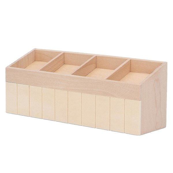 1:12 skala dockhus fruktstånd miniatyr display DIY färgning 4 rutnät björkträ dockhus frukt grönsakshylla