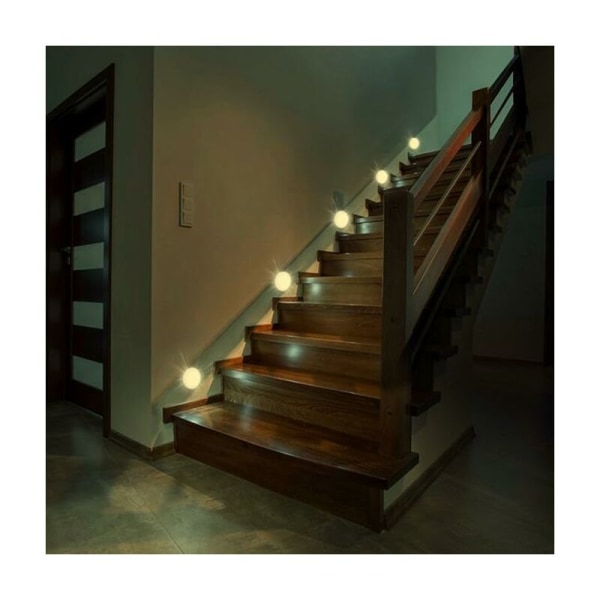 3 delar LED Människokroppssensorljus Garderob Korridor Toalettljuskontrolllampa Smart Home Nattlampa Silver Varmt ljus (3200K) 1WW