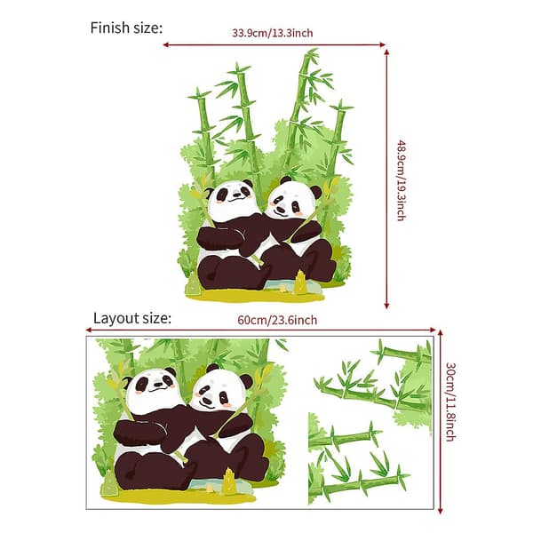 Setti kahta söpöä panda-seinätarraa - seinäkoriste