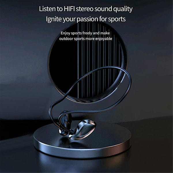 TWS Langaton Bluetooth 5.3 Kuuloke Mikrofonilla Ilmajohto Urheilu Ripustus Korva Ulkona Melunvaimennus Kuuloke-Harmaa（Harmaa）