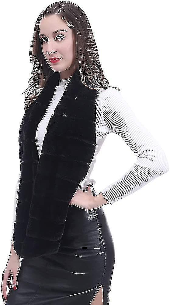 Faux Fur Vinter Dobbel Sløyfe Snood Skjerf