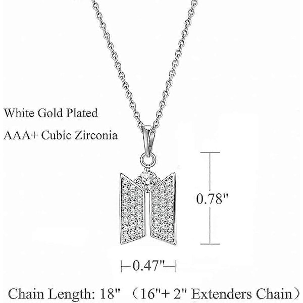Kpop Bts Army Halsband Hänge Bts Bangtan Boys Kubiska Smycken Army Fans För Kvinnor Flickor Pojkar Stil-01 -