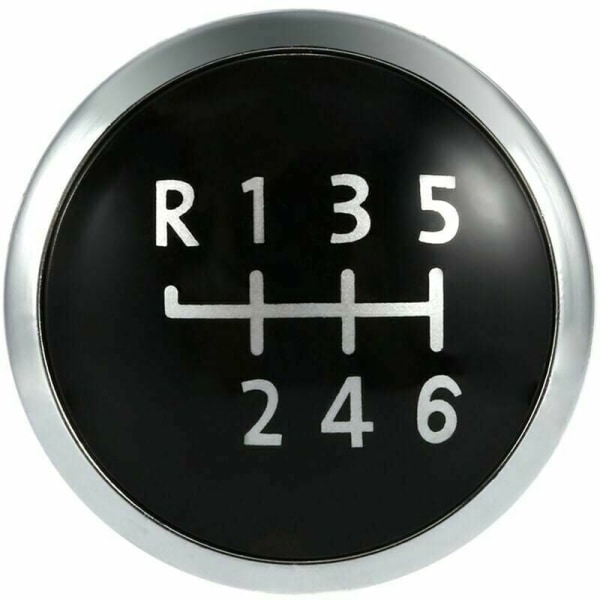 6-växlad växelspaksknopp Emblem Cap Button Cover Ersättning för VW T5 Transporter 2003-2010 - Svart Annan Bilersättningsdel S'areern