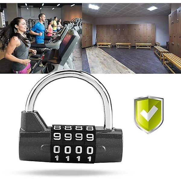 Dörrlösenord, 4-siffrig kodkombinationshänglås, säkerhetslösenordslås för gym, skola, resväska för anställdas skåp