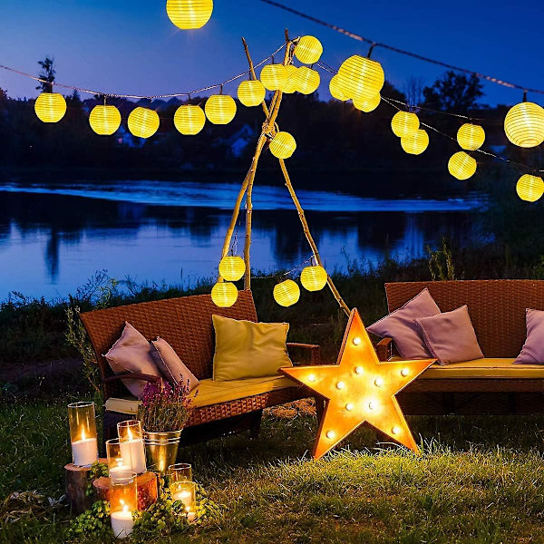 Solcellslyktor LED-ljusslingor Vattentäta Utomhus Dekorativa Slingor LED-ljusslingor (20LED-16,4ft)