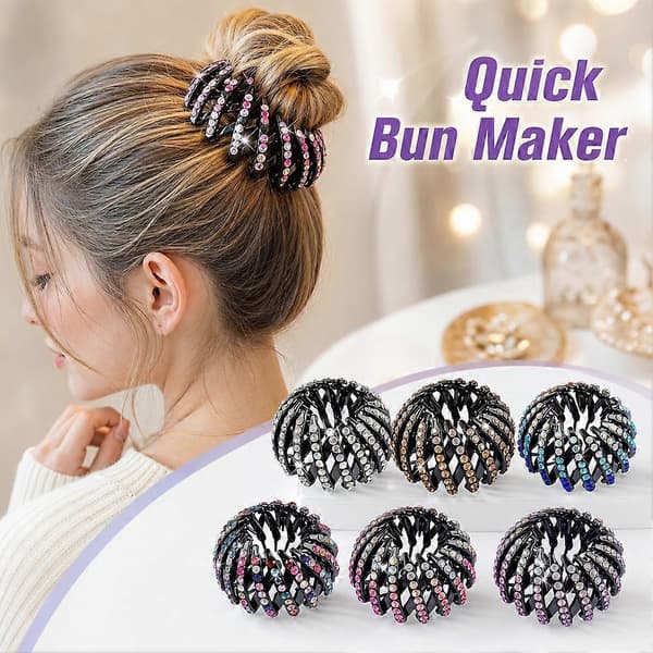 Velvet Bird Nest Hårklämma - Sammankopplat grepp, 1-pack, för håruppsättning Pink