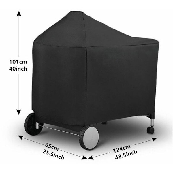 Grillöverdrag för utomhusgrill grillöverdrag vattentätt 124 x 65 x 101 cm Weber7152