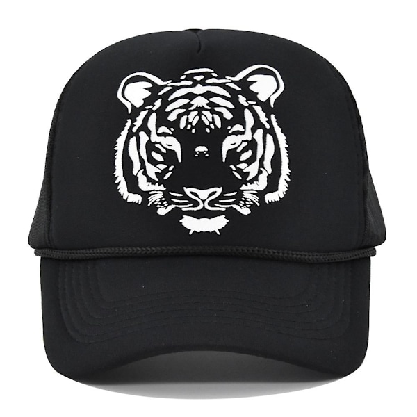 Tegneserie Tryk Baseball Cap Tiger Hoved Peaked Cap Mesh Cap Personlig Silketryk Buet Skygge Solskygge