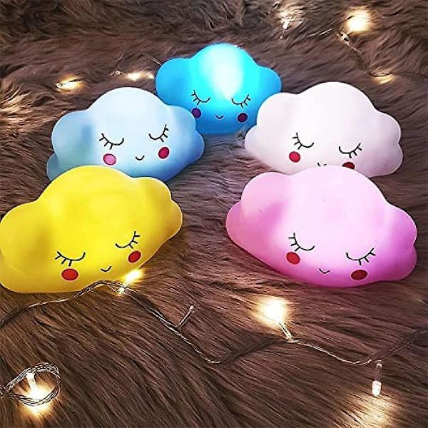Cloud Natlampe | Batterier Inkluderet 15 cm Børn Ro