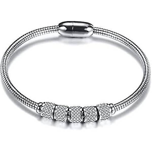 Juvelerer Rustfritt Stål Kubisk Zirkon Slangekjede Armbånd