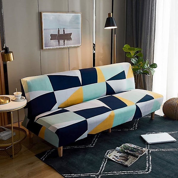 Sofaovertrekk uten armlener stretch 2 seters sofaovertrekk sammenleggbart