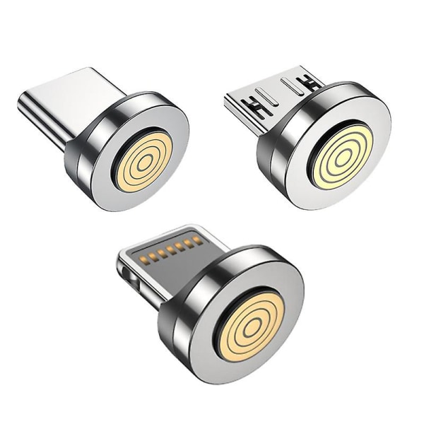 3-pack (3 mikro USB spetsar) mikro USB -adapter - magnetisk spets Magnetisk laddningskabel magnetisk spets - telefondammplugg